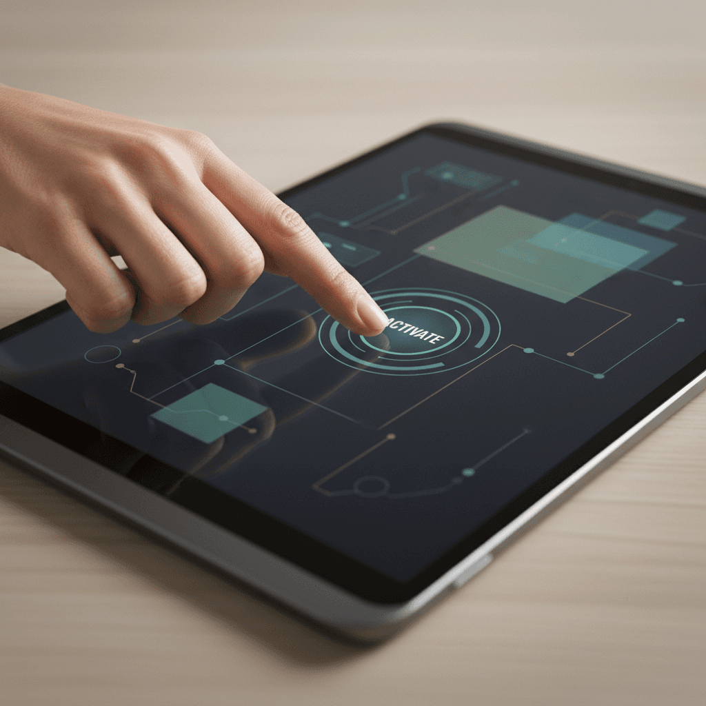 Person reviewing cognitive performance metrics on tablet