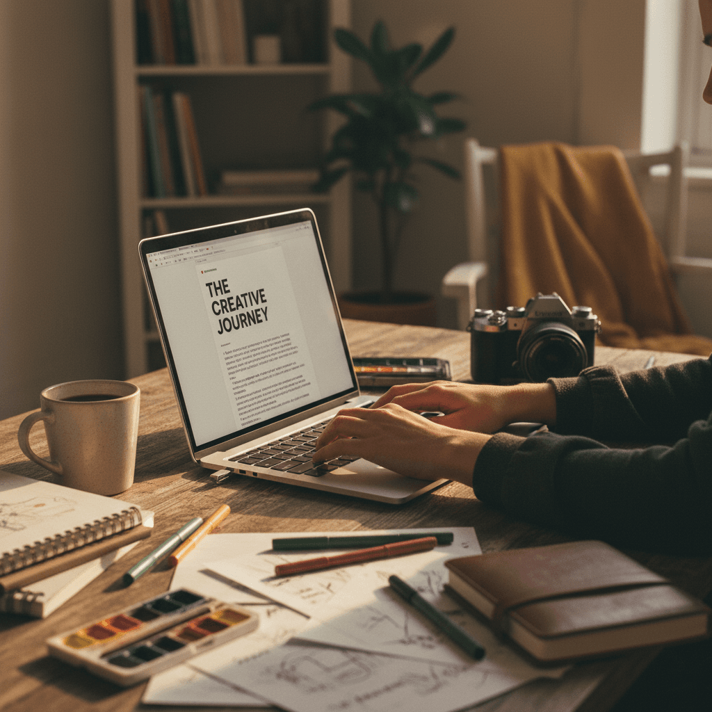 Professional engaged in focused cognitive work at their workspace